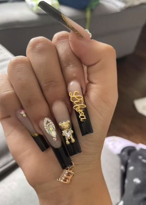 Baddie Birthday Nails Black, Baddie Birthday Nails, Libra Nails, Zodiac Nails, Groovy Nails, Beige Nails Design, Occasion Nails, Poppin Nails, Sophisticated Nails