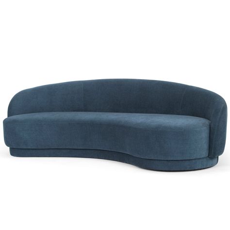 Henry 3 Seater Fabric Sofa - Dusty Blue | Interior Secrets Dusty Blue Palette, Modern Chaise Lounge, Blue Couches, Blue Palette, Blue Sofa, Curved Sofa, Lounge Seating, Blue Interior, Sofa Sale