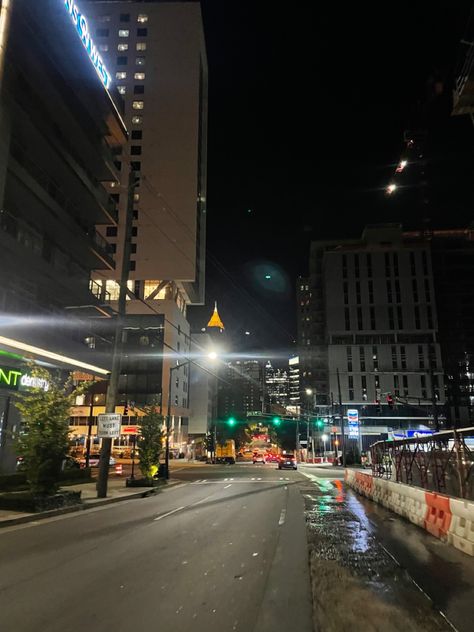 Atlanta city light #atl #city #night #citylight #aesthetic #aestheticnight Atl Night Aesthetic, Atl At Night, Atlanta At Night, General Santos City, General Santos, Atlanta City, Night High, City Light, City Night