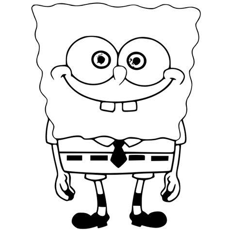 Spongebob Black And White, Animated Design, Edit Ideas, Black Art Painting, Sponge Bob, White Images, Cool Coloring Pages, Black N White Images, Animation Design