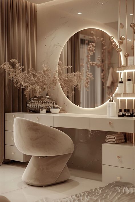 Dressing Table Layout, Layout Home, Sitting Room Design, Dressing Table Design, Closet Layout, Smart Home Design, Vanity Design, Luxurious Bedroom, Homemade Valentines