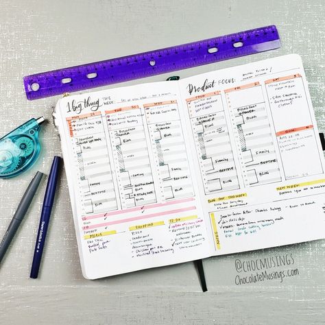 Bullet Journal Weekly Layout, Simple Weekly Planner, Bullet Journal Work, How To Bullet Journal, Bullet Planner, Bullet Journal Weekly Spread, Daily Planner Pages, Bullet Journal Notebook, Planner Pdf