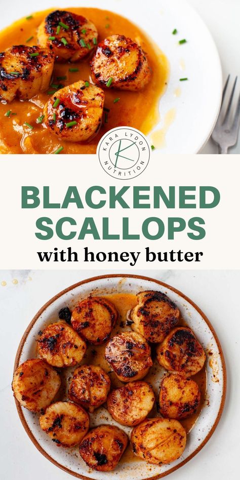 Blackened Scallops, Grilled Scallops Recipe, Scallop Recipes Healthy, Easy Scallop Recipes, Scallop Recipe, Blackening Seasoning, Grilled Scallops, Baked Scallops, Squash Puree