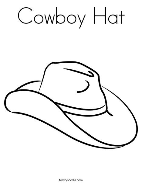 Cowboy Hat Coloring Page - Twisty Noodle Hat Coloring Page, Cowboy Embroidery, Frozen Coloring Pages, People Coloring Pages, Twisty Noodle, Mickey Mouse Coloring Pages, Abc Coloring Pages, Coloring Pages Inspirational, School Coloring Pages