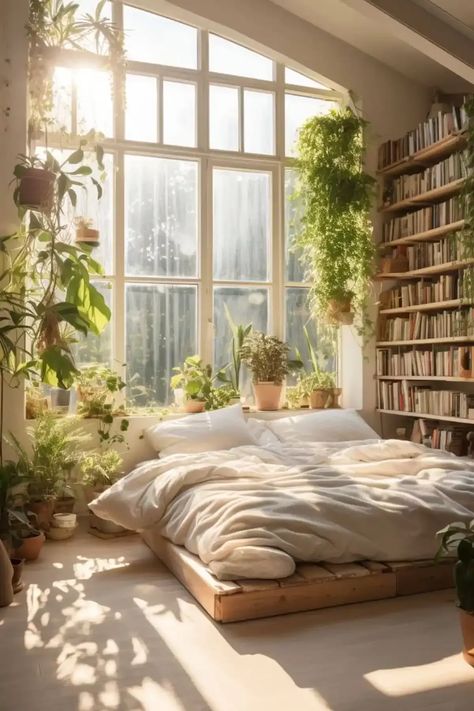 Nature Friendly Homes, Eco Home Interior, Biophillic Interiors Bedroom, Nature Home Design, Lagom Interior Design, Biophilic Design Interiors Home, Sustainable House Design Eco Friendly, Natural House Design, Biophilic Design Bedroom