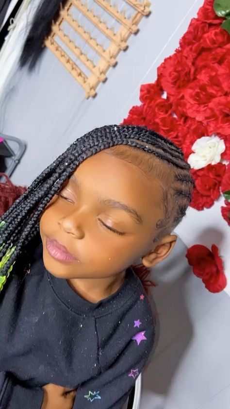 Kids Goddess Braids, Braids Kids Hairstyles, Lemonade Braids For Kids, Black Girls Braids, Daughter Hairstyles, Toddler Braided Hairstyles, Toddler Braids, Lemonade Braids Hairstyles, Cute Toddler Hairstyles