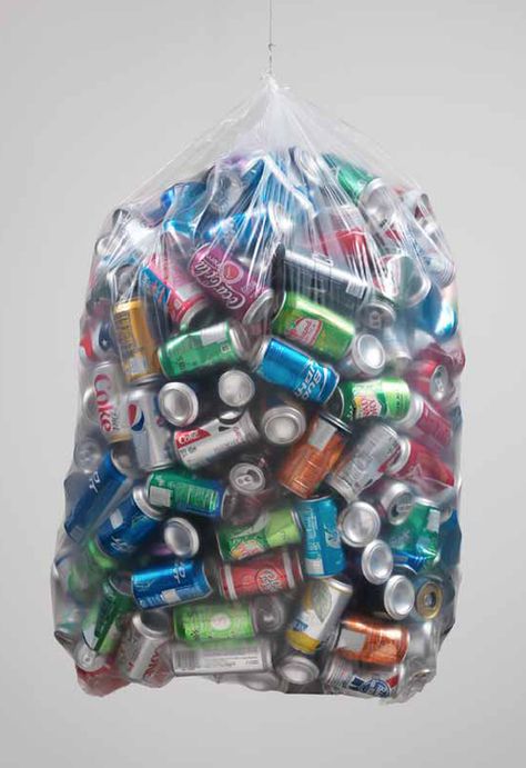 bag#recycle#cans#aluminum Recycle Cans, Trash Art, Collections Photography, Aluminum Cans, Sustainable Art, Plastic Pollution, A Level Art, Colour Board, Plastic Waste