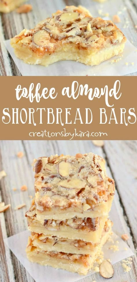 Toffee Almond Bars, Sliced Almonds Recipes Desserts, Almond Squares Recipe, Toffee Bits Recipe Baking, Desserts With Almonds, Recipes Using Almonds, Squares And Bars Recipes, Coffee Toffee Bars, Almond Bars Recipe