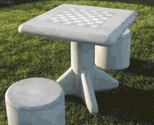 Stone Outdoor Chess Tables: Bring a Little New York City Into Your Backyard with a Concrete Chess Table From Concrete Classics. a Welcome Feature of New York City Parks for O... Outdoor Chess, Chess Tables, Gloria Allred, Checkerboard Table, Concrete Outdoor Table, Cement Table, Shapes Background, Backgammon Table, Rock Garden Design