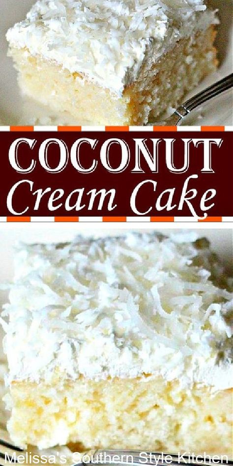 Cake Recipes Coconut, Best Coconut Cake Recipe, Coconut Cream Cake, Coconut Cake Recipe, Coconut Desserts, Gateaux Cake, Poke Cake, Coconut Recipes, Coconut Cake