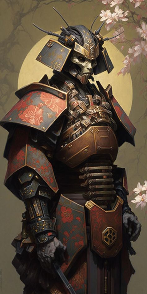 Japanese Robot, Warrior King, Japanese Warrior, Samurai Armor, Japanese Characters, Samurai Art, Modern Fantasy, Robot Concept Art, Futuristic Cars