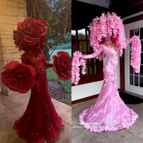 Mayday Outfit Ideas, Extra Costume Ideas, Flower Avant Garde Fashion, Flower Shaped Dress, Met Gala Dresses Ideas 2024, Met Gala Outfits Ideas 2024, Flower Themed Outfits, Drag Outfit Ideas, Met Gala Dresses Ideas