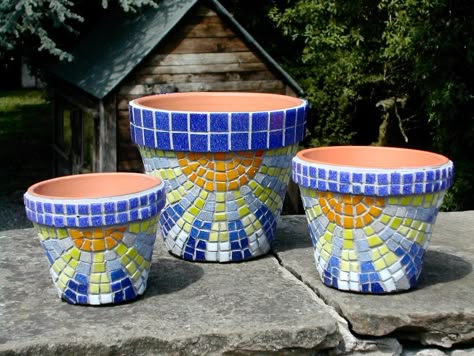 Mosaic pots Mosaic Pot, Mosaic Planters, Mosaic Pots, Mosaic Flower Pots, Mosaic Vase, Mosaic Garden Art, Terracotta Flower Pots, Mosaic Stained, Mosaic Tile Art