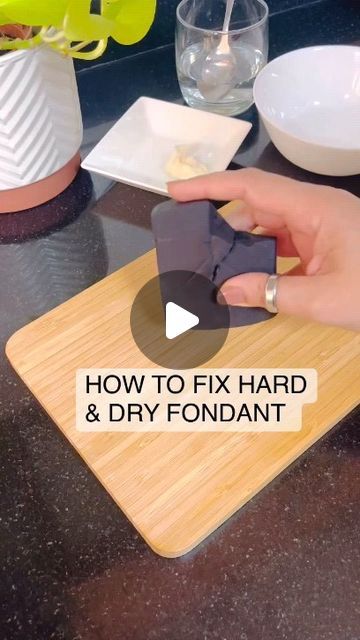 How To Store Fondant, How To Soften Fondant, How To Work With Fondant, Vegetable Shortening, Cake Branding, Like A Rock, Cling Film, Airtight Containers, One By One