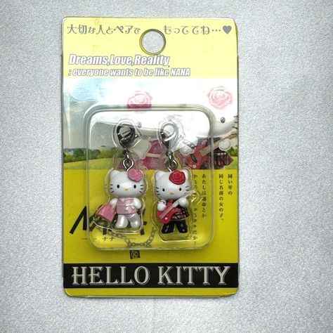 2x NANA HELLO KITTY GOTOCHI CHARMS 💗❤️🖤

- imported... - Depop Nana Hello Kitty, Gotochi Charms, Hello Kitty Gotochi, Sanrio Charms, Cat Allergies, Long Haired Cats, Free Stickers, Early 2000s, Allergies