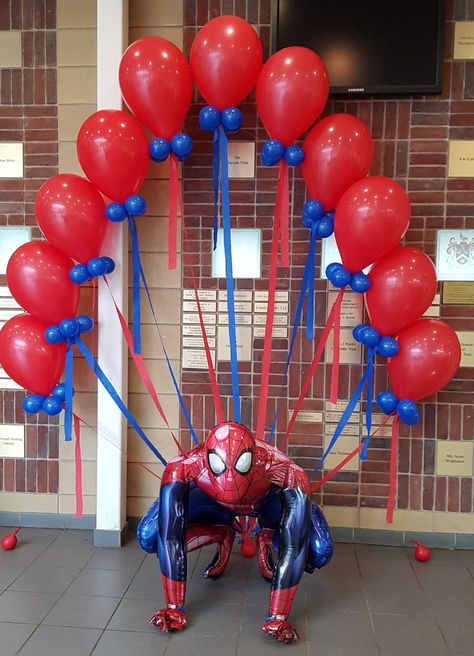 Spiderman Birthday Party Decorations, Birthday Decorations At Home, Balloon Creations, Balloon Business, Spiderman Theme, Spiderman Birthday Party, Beautiful Balloons, Balloon Designs, Birthday Balloon Decorations