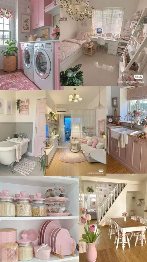 Barbie Aesthetic House, Barbie Home Aesthetic, Barbie Dream House Aesthetic, Pink Tiny House, Pink Trailer, Dream House Aesthetic, Life Goals Future, Song Yuqi, Coquette Room