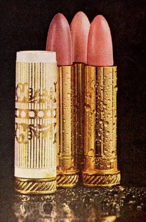 Clairol 'Flicker Stick' Lip Gloss, 1965. Pretty colors. Nice tube. Looks more expensive than it was. The era of the most beautiful make-up. Vintage Lipstick Tube, Vintage Makeup Ads, 80s Makeup, Dior Lipstick, Makeup Ads, Retro Makeup, Makeup Package, Beauty Ad, Lipstick Case