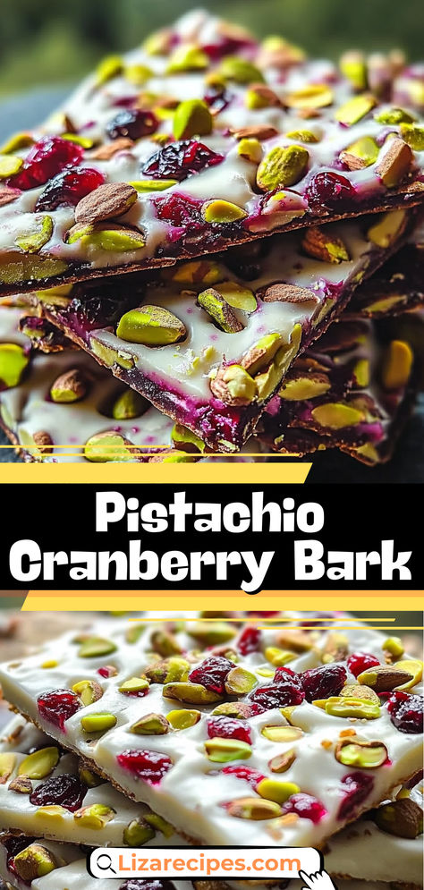 Ingredients
12 oz white chocolate chips or chopped white chocolate
1/2 cup pistachios, shelled and roughly chopped
1/2 cup dried cranberries
1/4 tsp sea salt (optional)
...