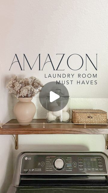 Krystal Smit on Instagram: "Amazon laundry room must haves!

💌Comment SHOP and I’ll send you the links

🔗Find these linked in my Amazon Storefront

This wall mounted drying rack was the perfect solution for my small laundry room! And I recently shared how I made this DIY gallery rail shelf. I used these aesthetic organization pieces to house all my laundry essentials, and I think that’s a key to keeping a small space looking cute but also functional!

#laundryroom #laundryroomideas #amazonfinds #amazonhome #laundryroomorganization #homehacks" Gallery Rail Shelf, Amazon Laundry Room, Laundry Room Must Haves, Room Must Haves, Rail Shelf, Aesthetic Organization, Townhouse Ideas, Wall Mounted Drying Rack, Gallery Rail