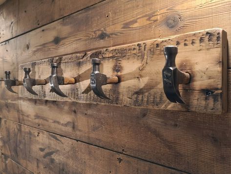 Pulley Light, Rustic Furniture Design, Tools Theme, Rustic Farmhouse Furniture, Rustic Coat Rack, Metal Outdoor Furniture, Boot Rack, Pallet Headboard, Farmhouse Window