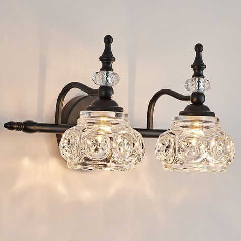 Crystal Bathroom Lighting, Crystal Wall Lights, Vintage Bathroom Lighting, Vintage Bathroom Vanity, Bathroom Vanity Light Fixtures, Crystal Bathroom, Light Fixtures Bathroom Vanity, Crystal Wall Lighting, Vintage Wall Sconces