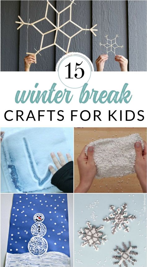 Keep the kids entertained with these creative craft ideas. They make perfect snow day or winter break boredom busters. Winter crafts and creative projects for kids of all ages. #winteractivitiesforkids #snowdayactivities #wintercrafts #thecrazycraftlady Snowday Activities, Magic Watercolor, Creative Craft Ideas, Winter Break Activities, Art Videos For Kids, Preschool Art Projects, Winter Activities For Kids, Winter Preschool, Snow Days