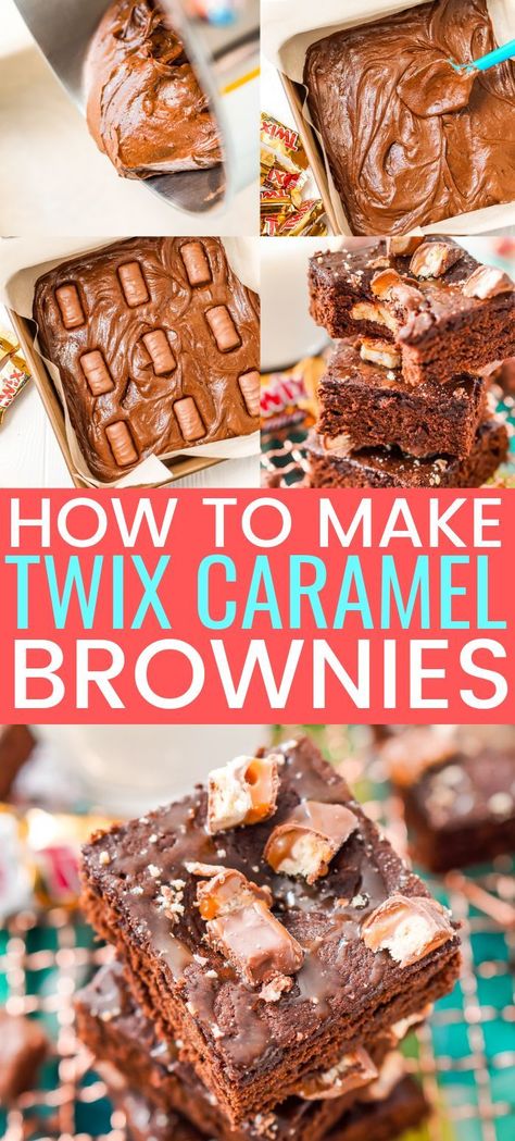 Twix Brownies Easy, Twix Recipes, Twix Brownies, Twix Recipe, Desserts Caramel, Twix Cake, Twix Candy, Brownies Caramel, Twix Chocolate