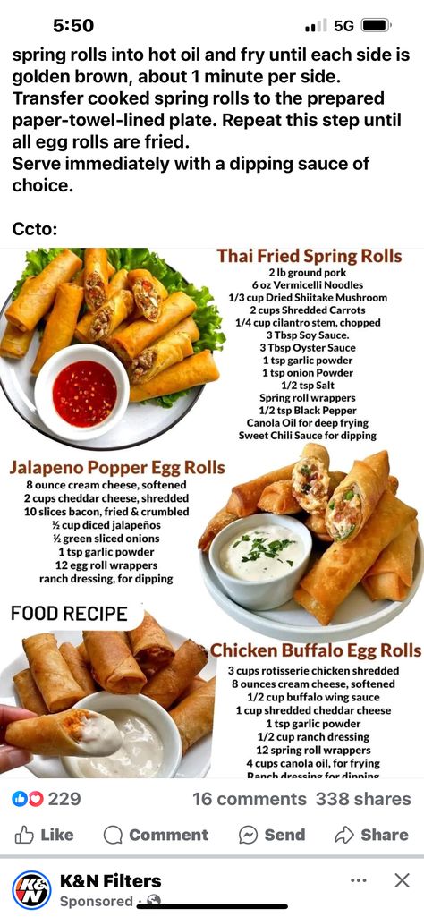 Hawaiian Egg Rolls, Egg Roll Recipes Indian, Egg Roll Filling Recipes, Egg Roll Filling, Fried Spring Rolls, Spring Roll Wrappers, Vermicelli Noodles, Egg Roll Recipes, Egg Roll