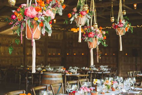 Hanging Floral Decor, Terra Cotta Wedding, Floating Centerpieces, Hanging Centerpiece, Floral Trends, Wedding Flowers Summer, Hanging Flowers, Ceremony Backdrop, Wedding Arrangements