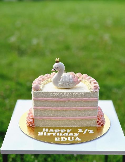 Wedding Cake Simple Elegant, Model Cake, Swan Cake, Half Birthday Cakes, 12th Birthday Cake, Month Pictures, Chocolate Dishes, Unique Birthday Cakes, Cake Simple