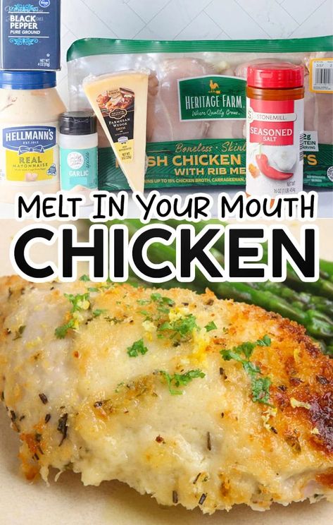 Melt In Your Mouth Chicken, Mouth Chicken, Crockpot Chicken And Gravy, Chicken Melts, Chicken Breast Recipes Baked, Fantastic Recipes, Easy Chicken Breast, Chicken Breast Recipes Easy, Kitchen Fun