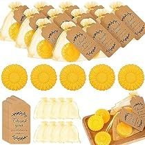 Mexican Wedding Decor, Autumn Bridal Shower, Fall Party Favors, Fall Wedding Favors, Sunflower Soap, Kraft Paper Tags, Autumn Bridal, Sunflower Baby Showers, Soap Gifts