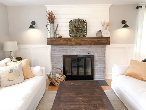 Beam Fireplace Mantle, Reface Fireplace, Diy Fireplace Mantle, Beam Fireplace, Wood Mantle Fireplace, I Need A Break, Fireplace Redo, Wood Mantle, Fireplace Beam