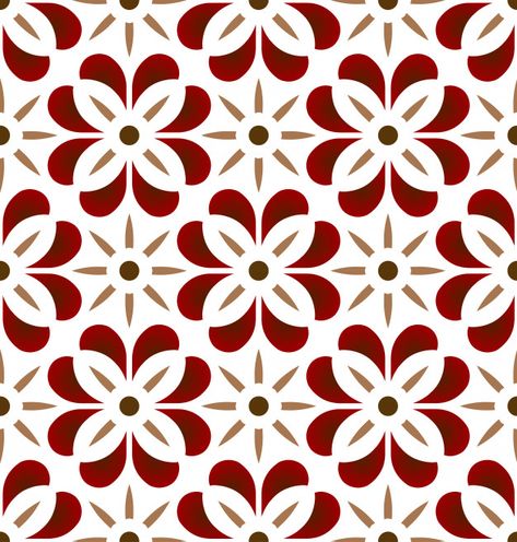 Tile Design Pattern, Flower Tile, Floral Tiles, Cute Frames, Free Stencils, Silhouette Stencil, Vintage Tile, Tile Pattern, Seamless Pattern Vector