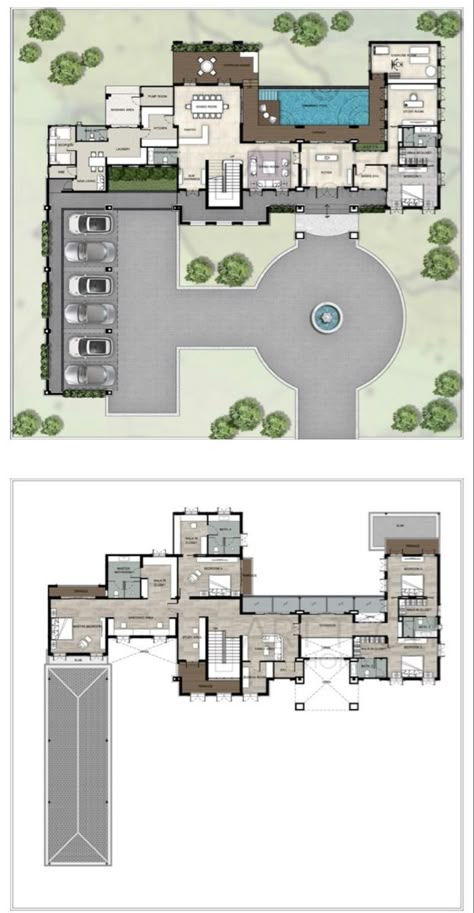 *Gig's price is for redrawing 2D or 3D floor plan. For design projects, don't hesitate to get in touch with us.The project price may vary for diff Modern Villa Design Plan Layout, Modern House Floor Plans Luxury, Modern Villa Floor Plan, Modern Mansion Layout, Modern Mansion Floor Plan, Mansion Plans, 3d Floor Plan, Architectural Presentation, House Plans Mansion