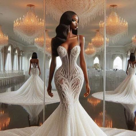 Nanice Weddings | Wedding dresses in Accra on Instagram: "A masterpiece of couture craftsmanship @nanice_weddings  +233243622172  . .  . .   @weddingdresslookbook @weddingsonpoint @bridaldiaryy @wedding.diaries @xclusiveweddin @nigerianweddings @ghanawedding @idoghana   #planning #ootd #Weddingdress #beautifulgowns #naniceweddings #africanwedding #weddingday #viral #trending #weddinginspiration #weddings #bride #love #fashionblogger #bridetobe #realwedding #dreamwedding #justmarried #weddingceremony #styleinso #fashion #nigerianwedding #ghana #kenya #asoebibella  #africanfashion #nigeria #traditionalwedding" Woman In Wedding Dress, Gym Drawing, Long White Wedding Dress, Fall Romance, African Lifestyle, African Bridal Dress, Glam Wedding Dress, Wedding Dress Outfit, Dream Wedding Decorations