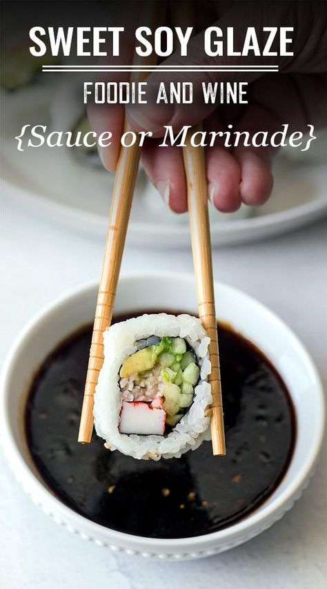 Sushi Sauce Recipes Sweet, Kimbap Sauce Recipe, Sweet Sushi Sauce, Sushi Soy Sauce Recipe, Kiwi Sauce Recipe, Sushi Sauce Recipes, Sweet Soy Glaze Recipe, Sushi Dipping Sauce, Sushi Dip