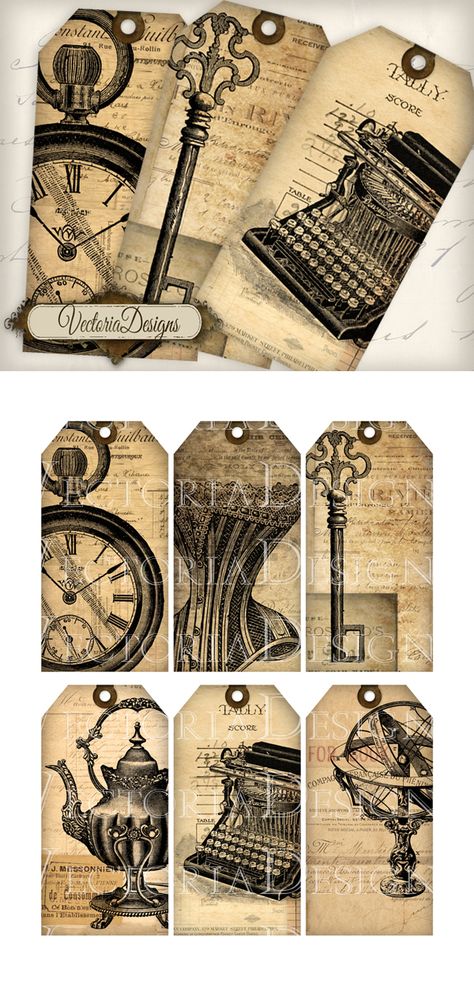 Printable Vintage Ephemera Tags by VectoriaDesigns.deviantart.com on @deviantART Vintage Labels Printables, Shabby Chic Printables, Etiquette Vintage, Free Vintage Printables, Shabby Chic Living, Shabby Chic Dresser, Shabby Chic Living Room, Vintage Printable, Decoupage Vintage