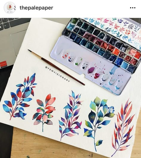 Watercolor Blending, Watercolor Journal, Diy Watercolor Painting, Watercolour Inspiration, Watercolor Projects, Watercolor Flower Art, 수채화 그림, Bullet Journal Art, Journal Art