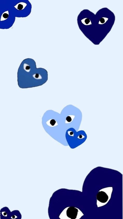 Wallpaper Iphone Love Heart, Iphone 13 Blue Wallpaper, Blue Wallpaper Aesthetic Ipad, Blue Evil Eye Wallpaper Iphone, Cdg Heart Wallpaper, Cdg Heart, Y2k Aesthetic Wallpaper, Iphone Blue, Sony Angel