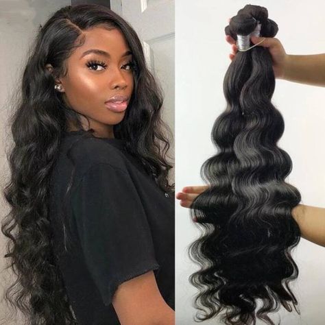 Natural Human Hair Extensions, Cabello Afro Natural, Body Wave Bundles, Bouncy Hair, Brazilian Hair Weave, Natural Human Hair, Brazilian Remy Hair, Hair Weaves, Remy Hair Extensions