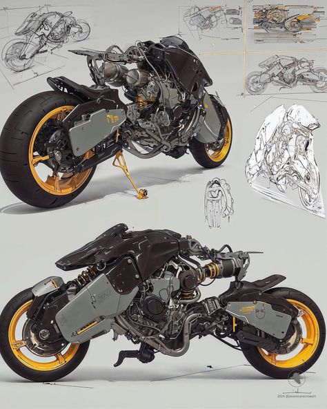 Batcycle Concept Art, Cyberpunk Motorcycle Concept Art, Futuristic Bike Concept Art, Scifi Motorcycle, Bike Concept Art, Motorcycle Concept Art, Cyberpunk Bike, Cyberpunk Motorcycle, Futuristic Bike