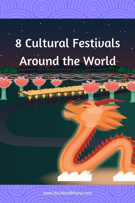 8 Cultural Festivals Around the World Every nation has its own culture and festivals that celebrate them. These eight images feature cultural festivals around the world. The animated images are quite entertaining! If you feel inspired, then put these places and festivals on your travel list. Culture Lessons Elementary, Cultural Day At School Ideas, Dragon Festival, Fusion Festival, Art Around The World, La Tomatina, Festivals In China, Celebrations Around The World, Around The World Theme