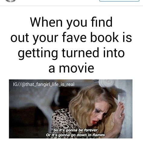 When you find out your favourite book is getting turned in to a movie! Reading Obsession, School For Good And Evil, Nerd Problems, Book Nerd Problems, Book Jokes, Quotes For Book Lovers, Reading Quotes, Bookish Things, Book Things