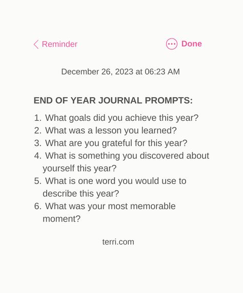 End Of Year Journal Prompts, End Of Year Journal, Year Journal Prompts, Check In With Yourself, Year Journal, Best Year Yet, Bible Motivation, Journaling Ideas, Daily Journal