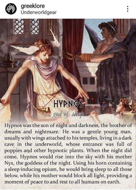 God Hypnos, Hypnos God Of Sleep, Mythology Gods And Goddesses, Hypnos God, God Of Sleep, Mythology Goddesses, Greek Mythology Goddesses, Greece Mythology, Greek Pantheon