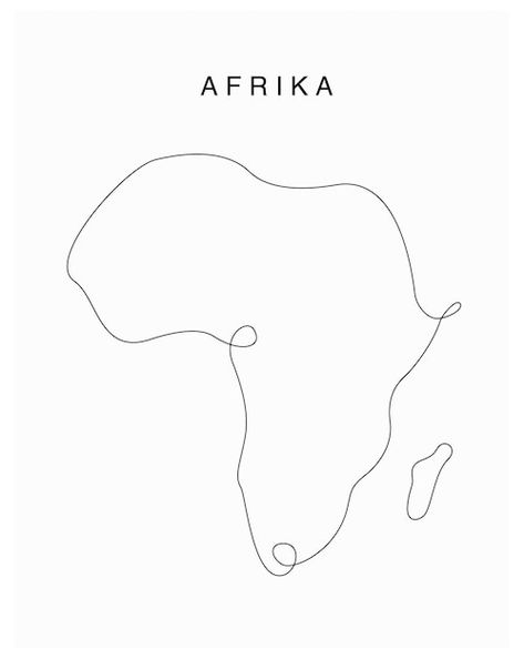 Africa Line Art, Fine Line Africa Tattoo, Afrikaans Tattoo, Africa Continent Tattoo, Africa Continent Art, South Africa Tattoo Ideas, Africa Map Tattoo, World Map Line Art, African Line Art