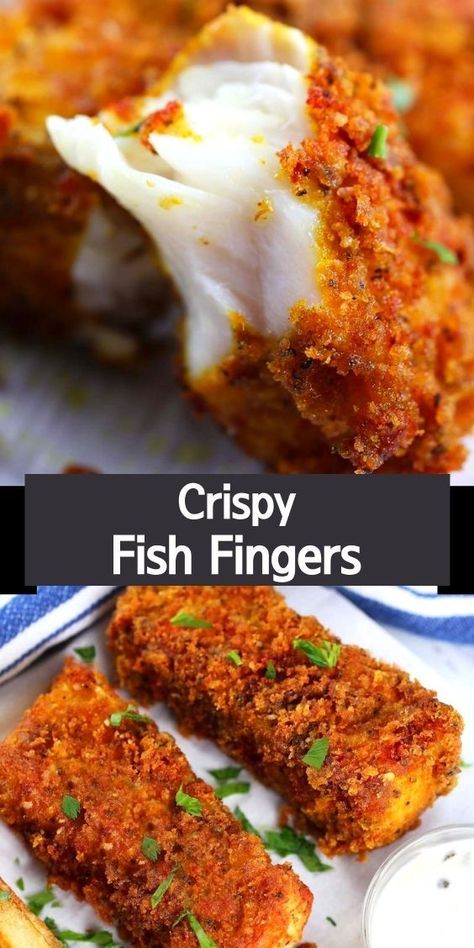 Fish Fingers Recipe, Fish Fingers And Chips, Crispy Fish, Fish Fingers, Fish Dinner Recipes, Homemade Tartar Sauce, Brown French, Fish Finger, Fried Fish Recipes