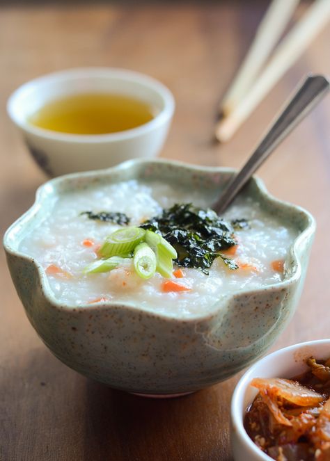 Korean Shrimp, Korean Breakfast, Breakfast Clipart, Culinary Food, Porridge Recipes, Shrimp And Rice, Korean Cooking, Rice Porridge, K Food